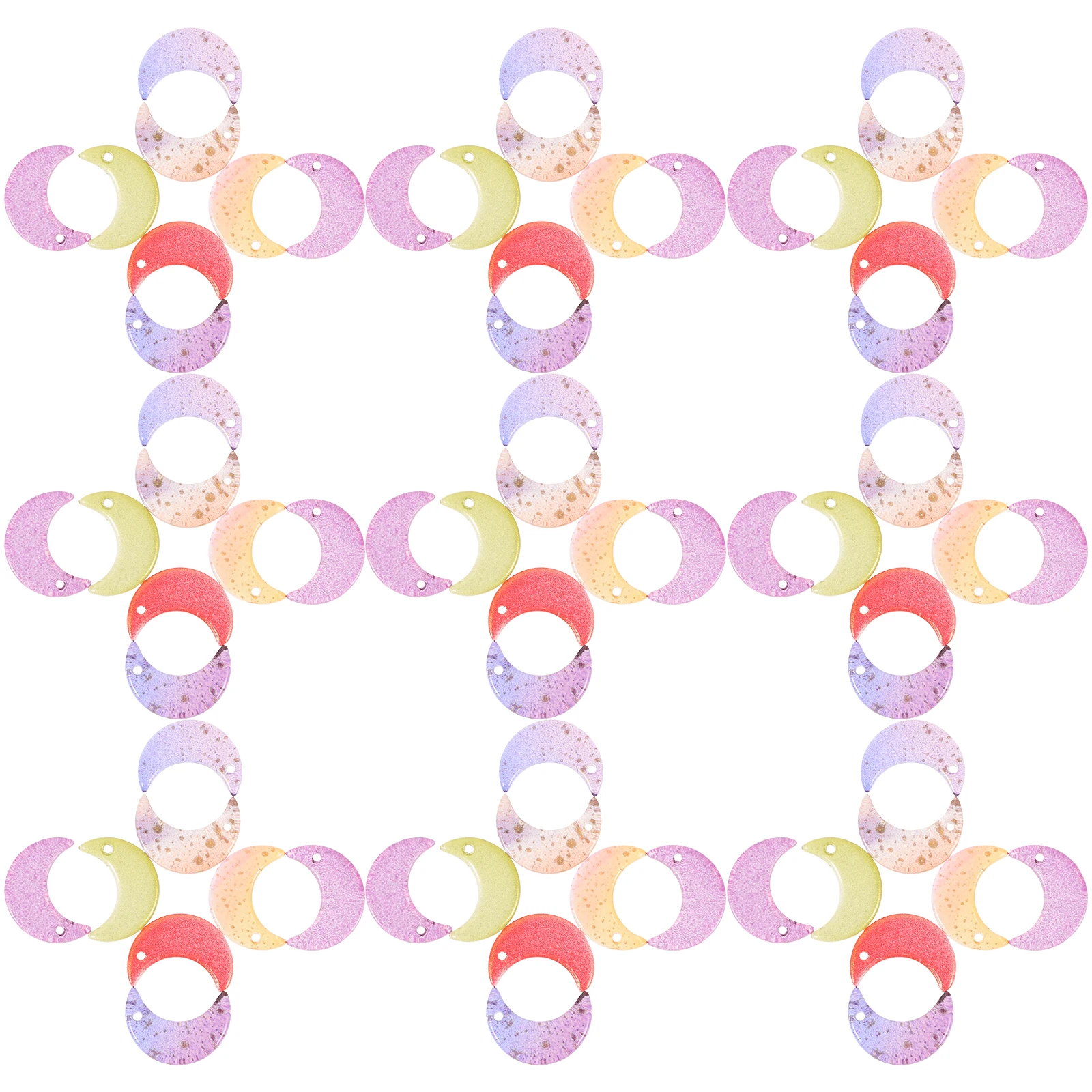 

Crystal Glass Hanging Beads Moon Crescent Charms for Jewelry Making DIY Accessories Pendant Lightweight Durable Sturdy Crafts