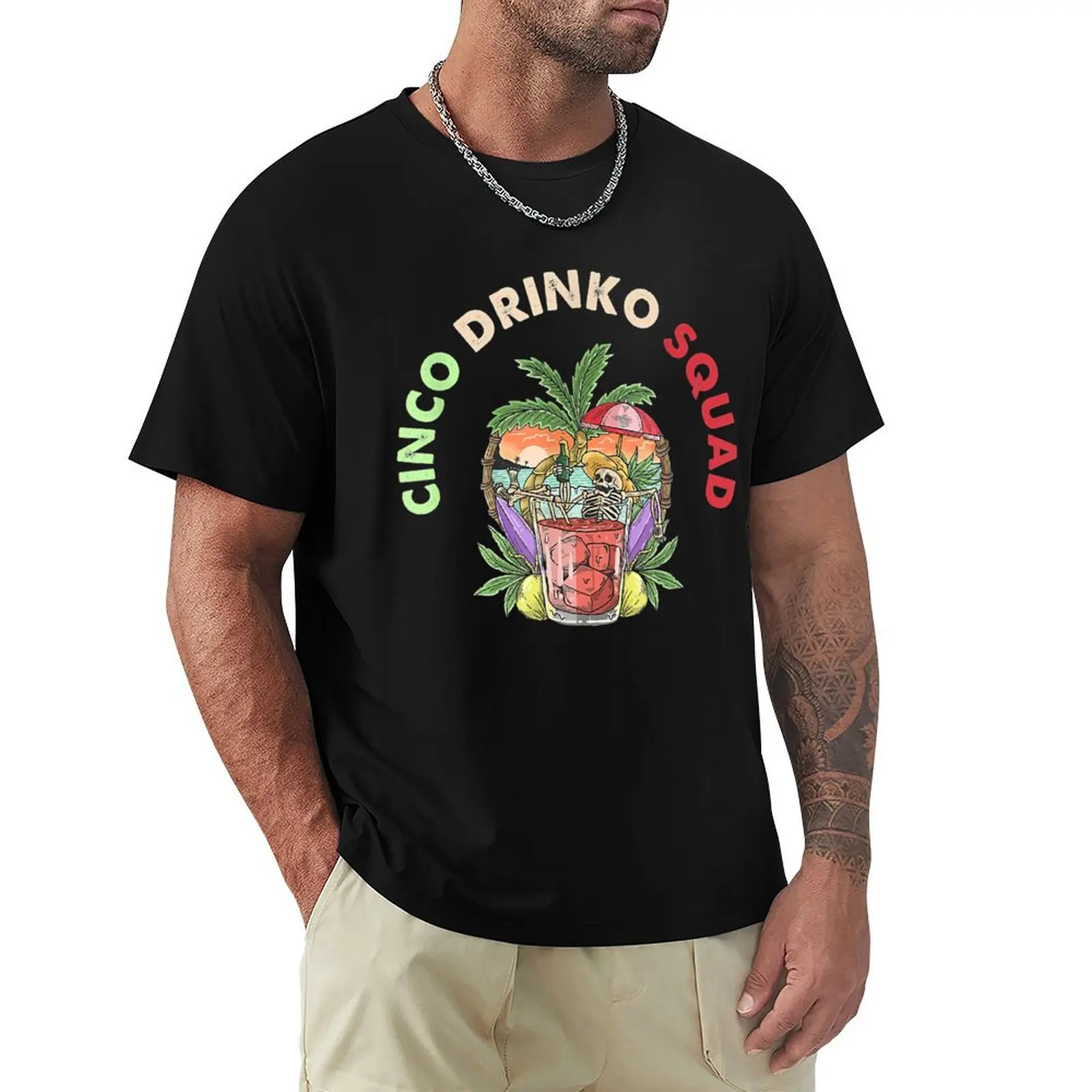 Cinco Drinko Squad Drinking Party Fiesta Funny(4) T-Shirt Casual Everyday Short Sleeve T-Shirt