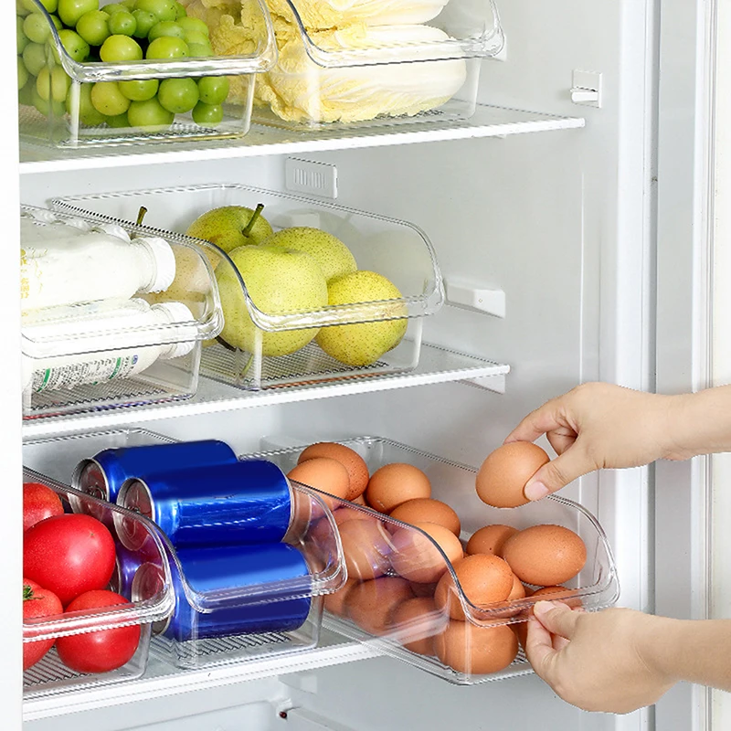 1PC Refrigerator Storage Box Fresh-keeping Box Household Vegetable Fruit And Egg Drawer Refrigerator Organizer Box