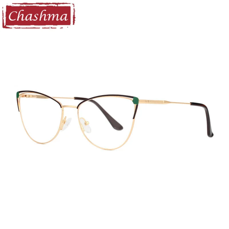 

Chashma Cat Eye Optical Eyewear Spring Hinge Women Elegant Prescription Glass Frame Female Gafas Fashion Spectacle
