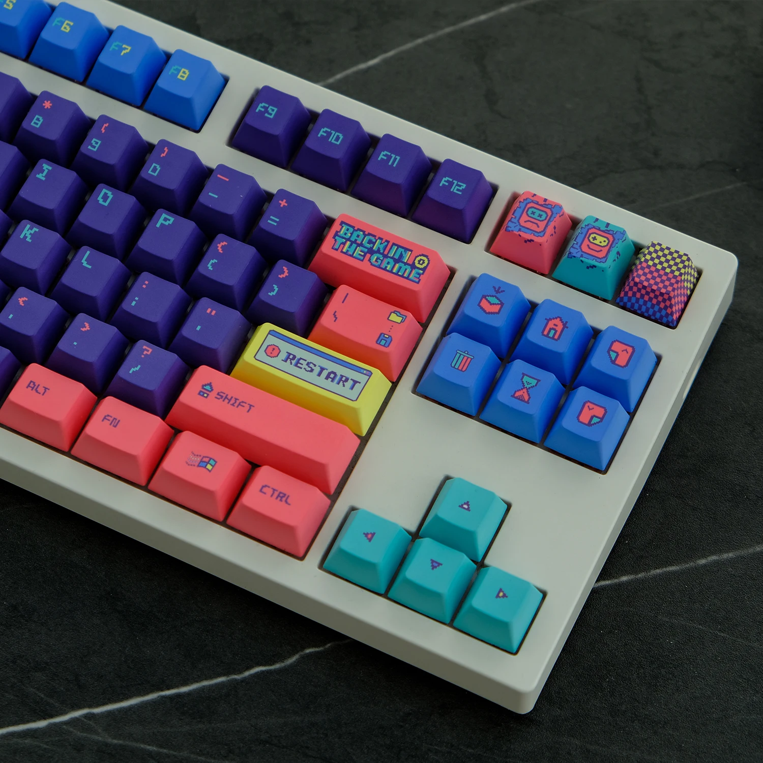 KYOMOT 129 Keys Cherry Profile Keycap DYE-SUB Game Cyber ​​Technology Style Keycaps For MX Switch Ducky IKBC Mechanical Keyboard