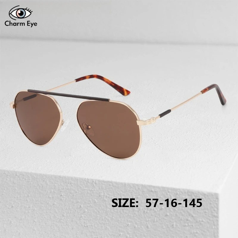 

New Polarized Sunglasses Men Pilots Fashion Retro Large Frame Original Design Toad Glasses Outdoor Driving Metal Sun Glasses