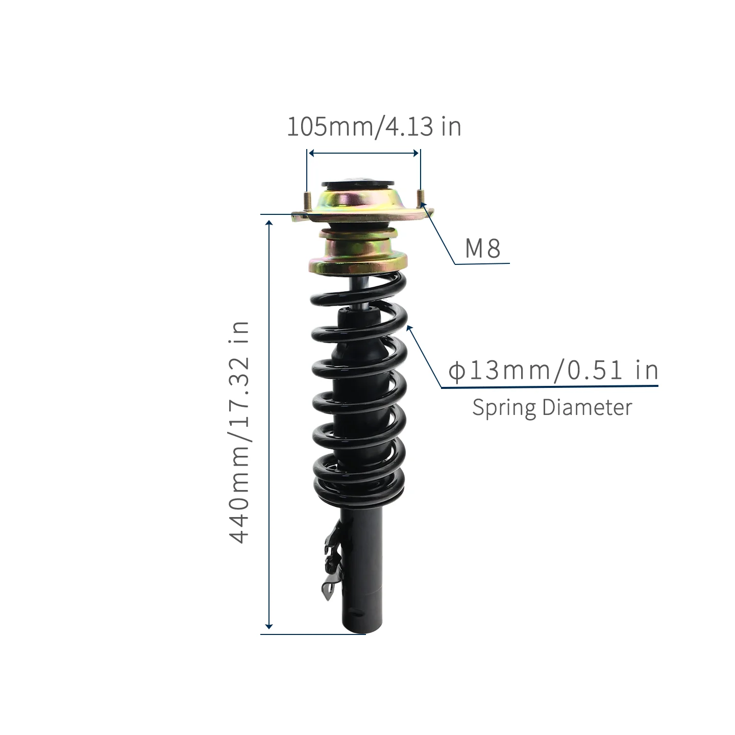 Golf Cart Front Shock Absorber Assembly Left Right Suspension Damper for Marshell Langqing Sightseeing Cart