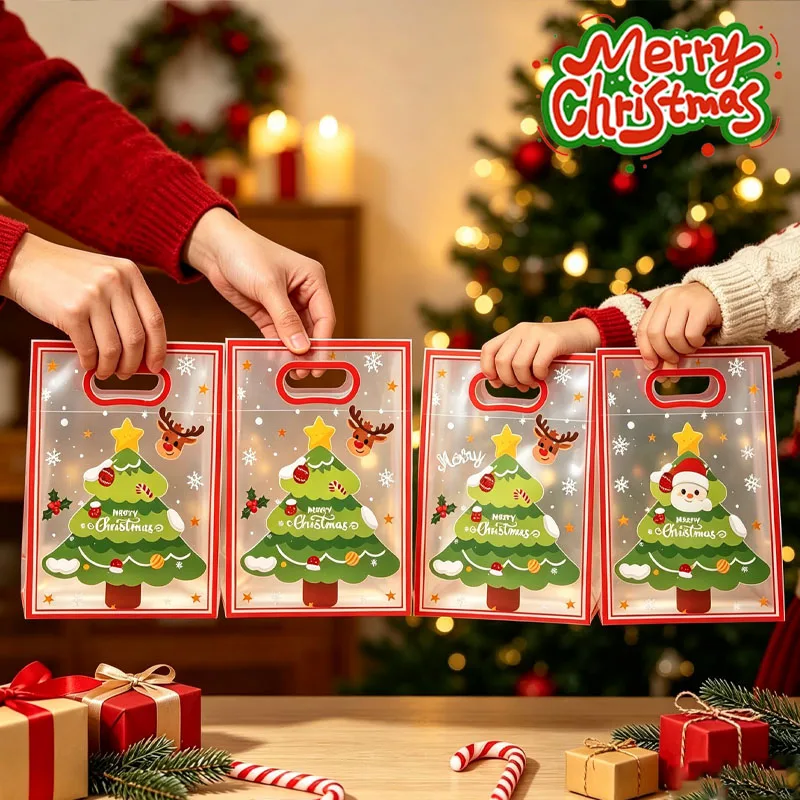 12-48pcs Candy Bag Sweet Apple Dessert Treat Pouch Durable Portable for Xmas Home Indoor Outdoor Holiday Supplies Decoration