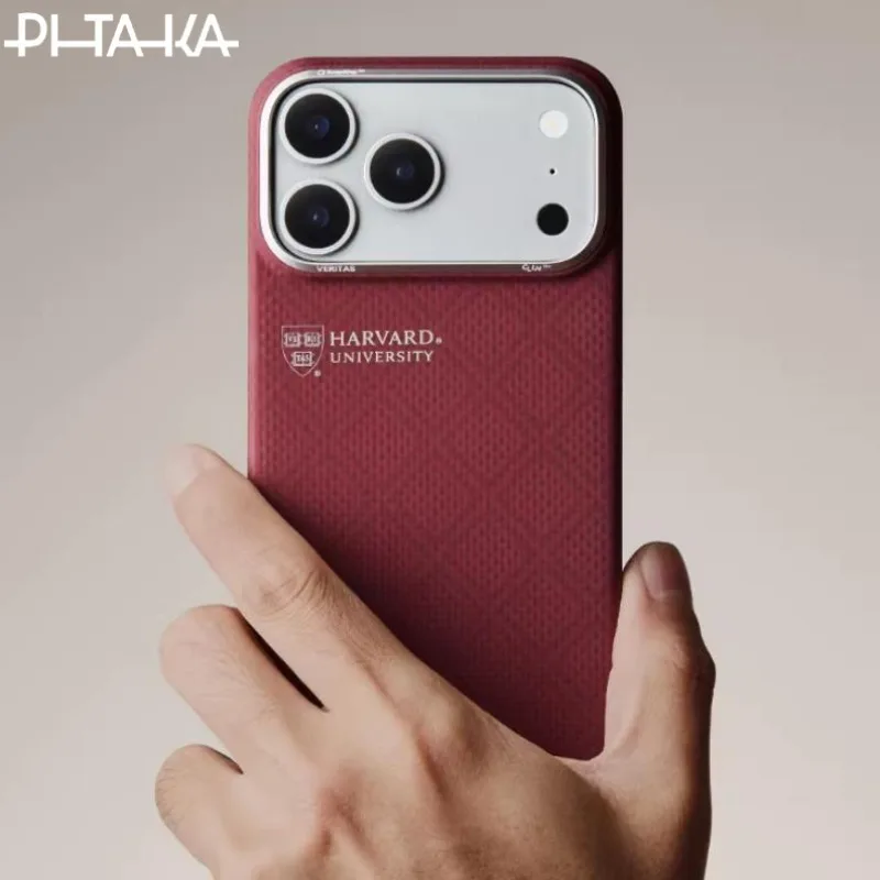 

PITAKA Aramid Fiber Case for iPhone 17 Pro Max/17 Pro Kevlar Magnetic Phone Case Anti-fall Cover with PitaTap Camera Button Gift