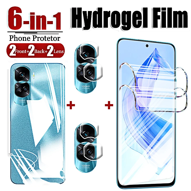 Hydrogel Film for Honor 90 Lite 70 80 90 Pro Plus Screen Protectors Camera Lens Soft Tempered Glass for Huawei Honor 90lite