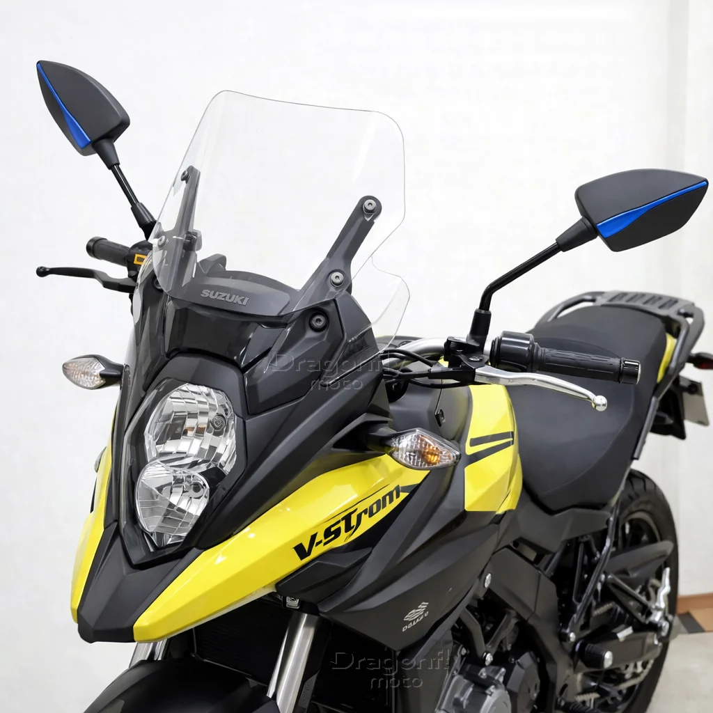 For V-Strom 650 V-Strom 650 1000 1050/xt DL250 DL650 dl1000 8/10mm Universal Adjustabale Rearview Rear View Mirrors Side Mirror