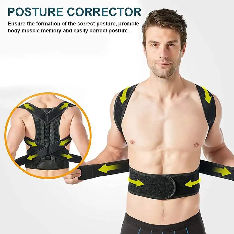 2023 New Back Brace Posture Corrector Shoulder Support Belt Women Men Improve Spine Clavicle Pain Back Vest Posture Corset