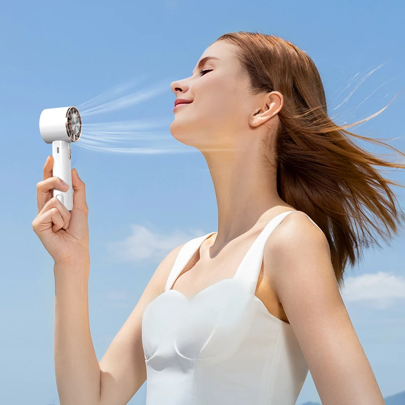 GérMini-Ventilateur à Main Portable de Refroidissement par Air, USB, Petit Ventilateur Turbo, Rechargeable, Cadeau d'Été, Nouvel Arrivage