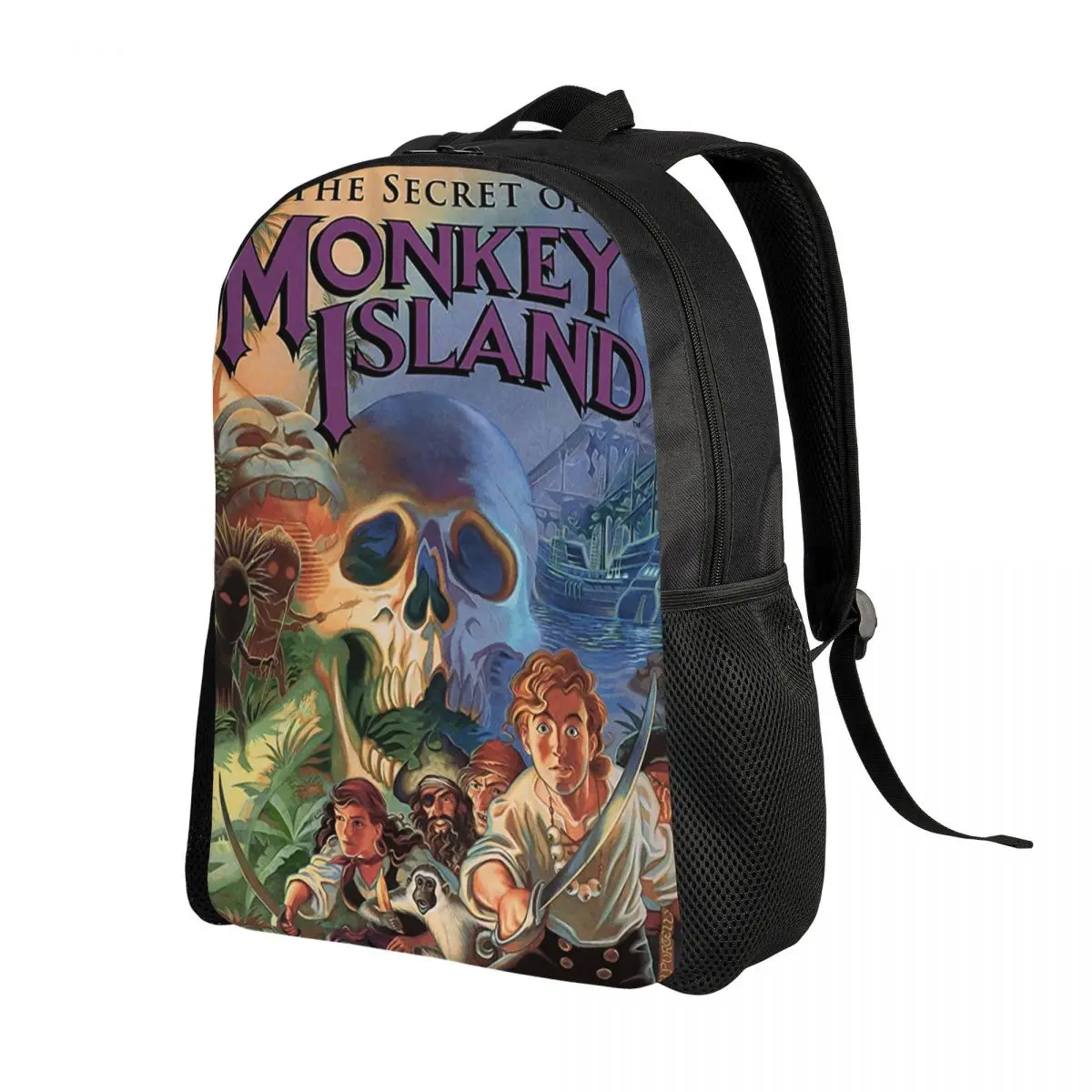 Customized The Secret Of Monkey Island Travel Backpack Men Women School Laptop Bookbag Video Games College Student Daypack Bags