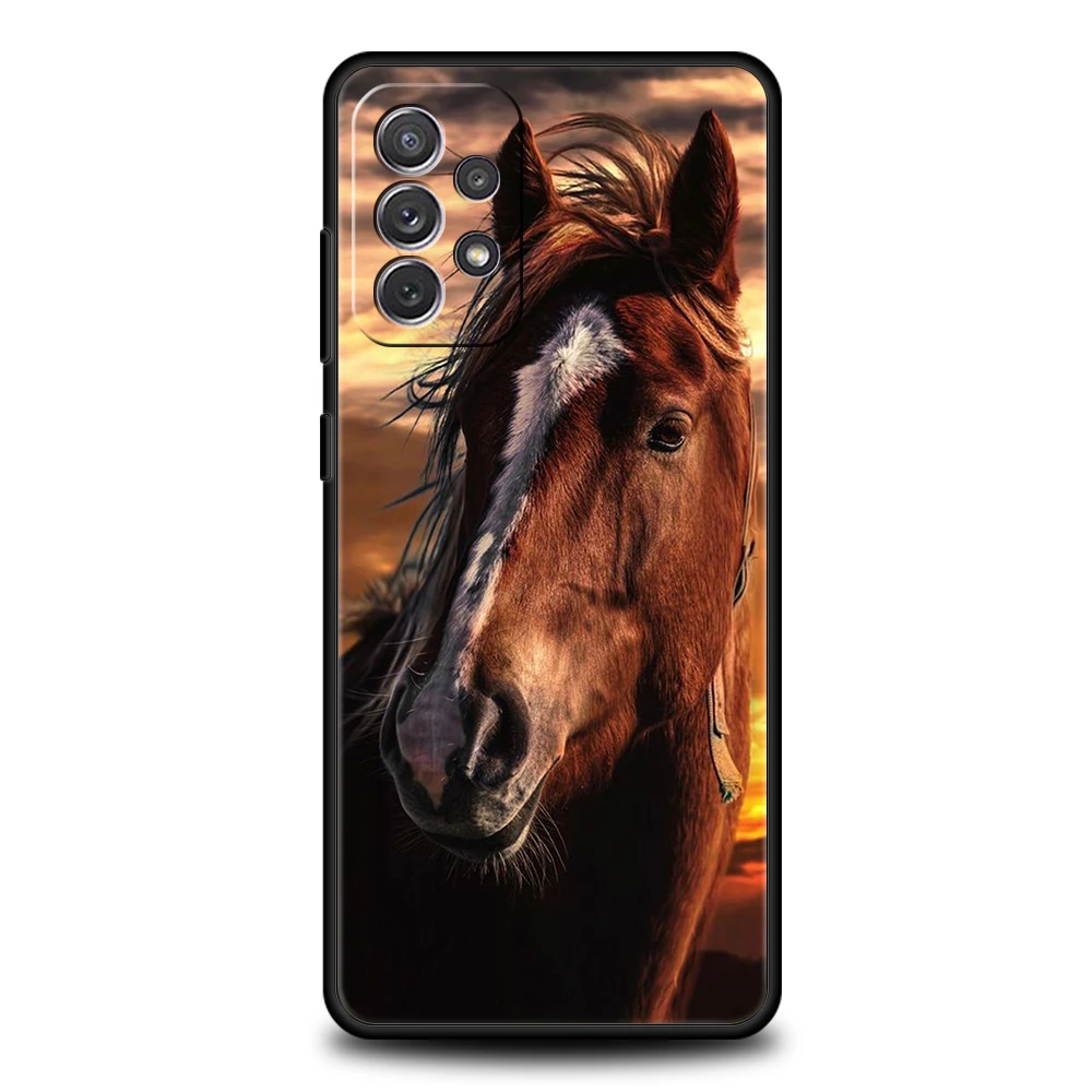 Horse Great Beauty Galloping Phone Case Cover for Samsung Galaxy A13 A14 A22 A32 A33 A34 A52 A72 A11 A51 A71 5G Shockproof Shell