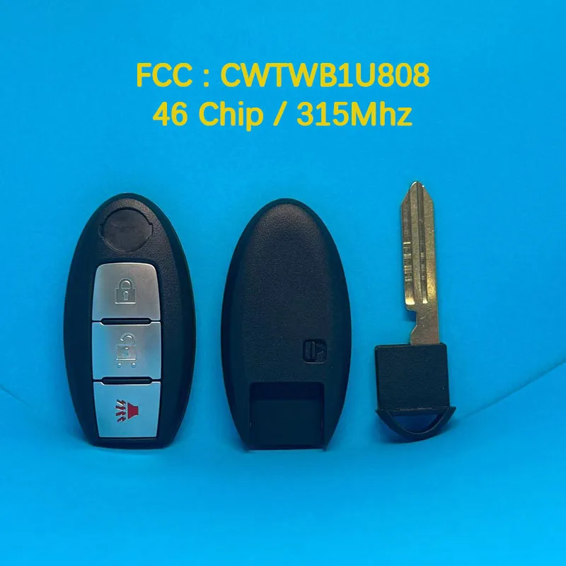 CN027087 Послепродажный 3-кнопочный дистанционный контрастный брелок 46 чипов 315 МГц FCC CWTWB1U808 для N-issan Cube Juke Quest Leaf 2011-2017