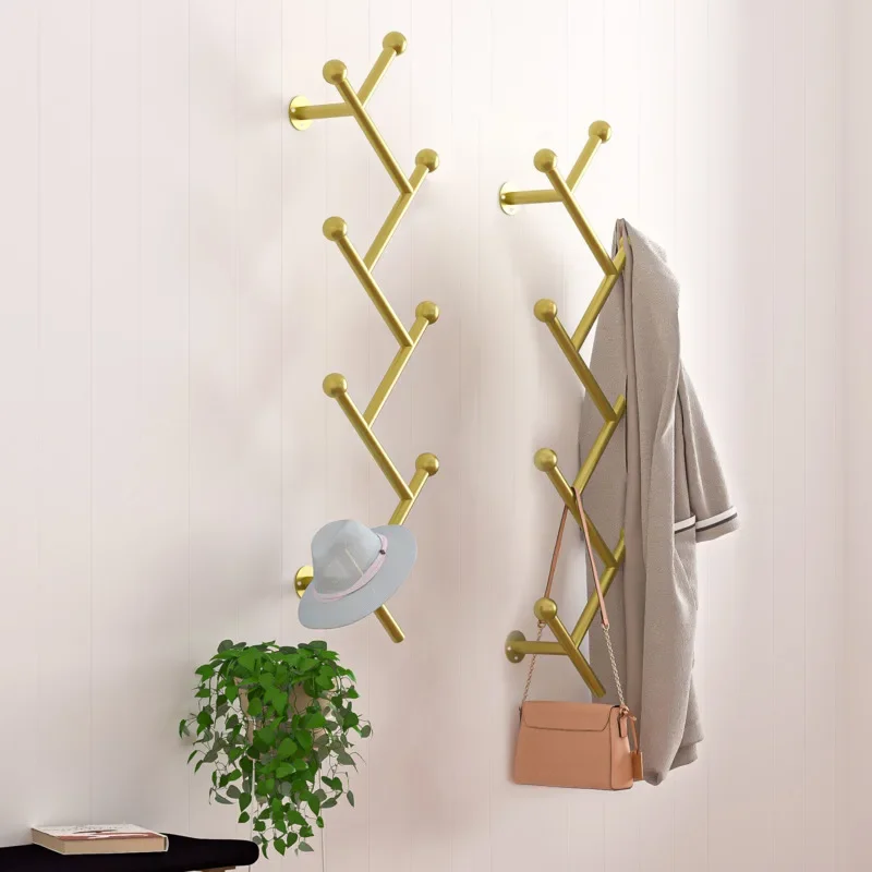 

Branch Coat Rack – Wall-Mounted Iron Hooks, Living Room Door Clothes Shelf, Bedroom Bedside Coat Hanger, Stylish Space-Saver