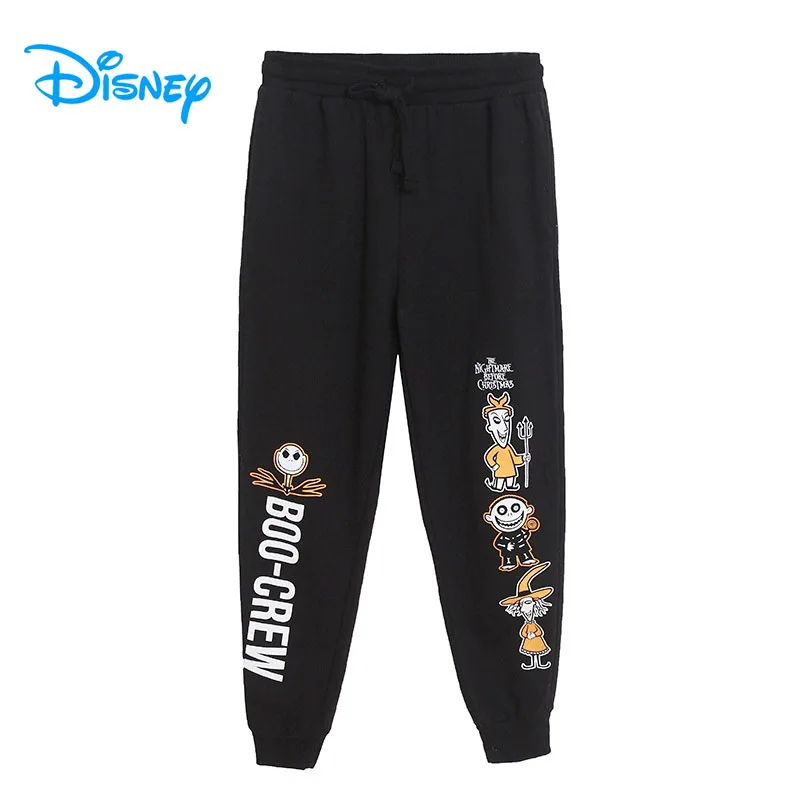 

Disney The Nightmare Before Christmas Fleece Sweatpants Women Casual Jogging Jack Skellington Cartoon Sports Pants Trousers