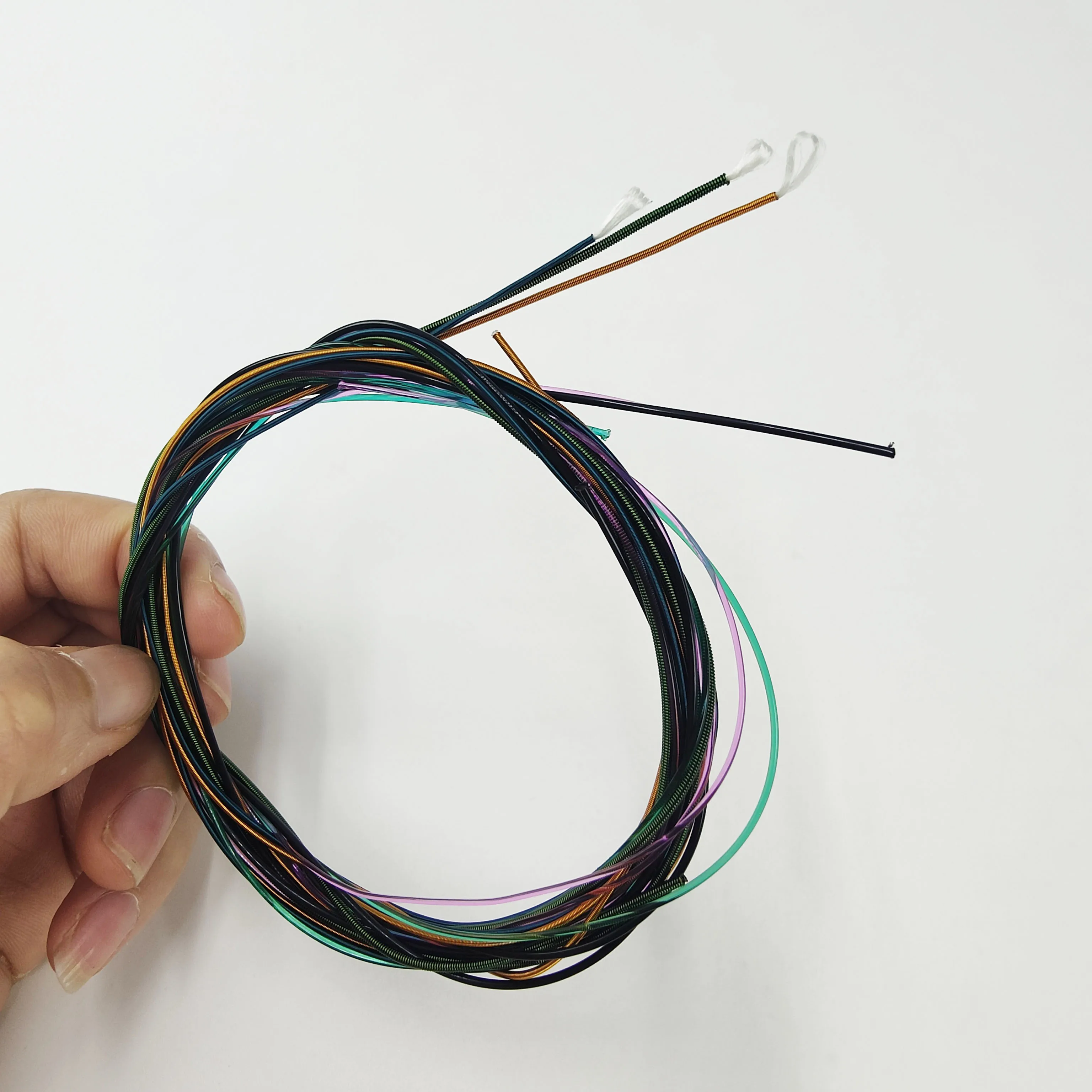 6 قطعة/المجموعة سلاسل الغيتار E-A متعدد الألوان الصوتية وتر غيتار الغيتار الشعبي الكلاسيكية وتر غيتار الغيتار الملحقات