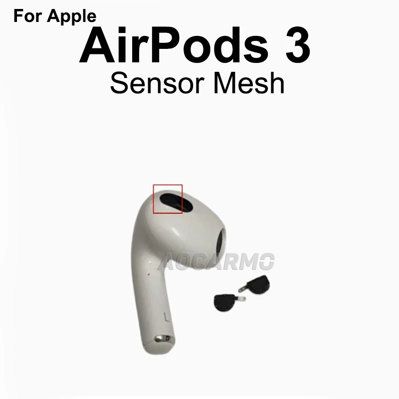 Aocarmo-filtro de malla a prueba de polvo para Apple AirPods 3, pieza de repuesto de reparación de red de Metal