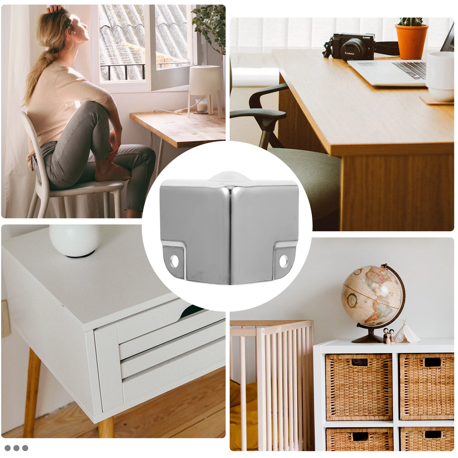 10 قطعة حشوات للزوايا المعدنية واقيات حافة الطاولة أغطية زوايا الأثاث لحماية التغليف واقيات حافة الطاولة