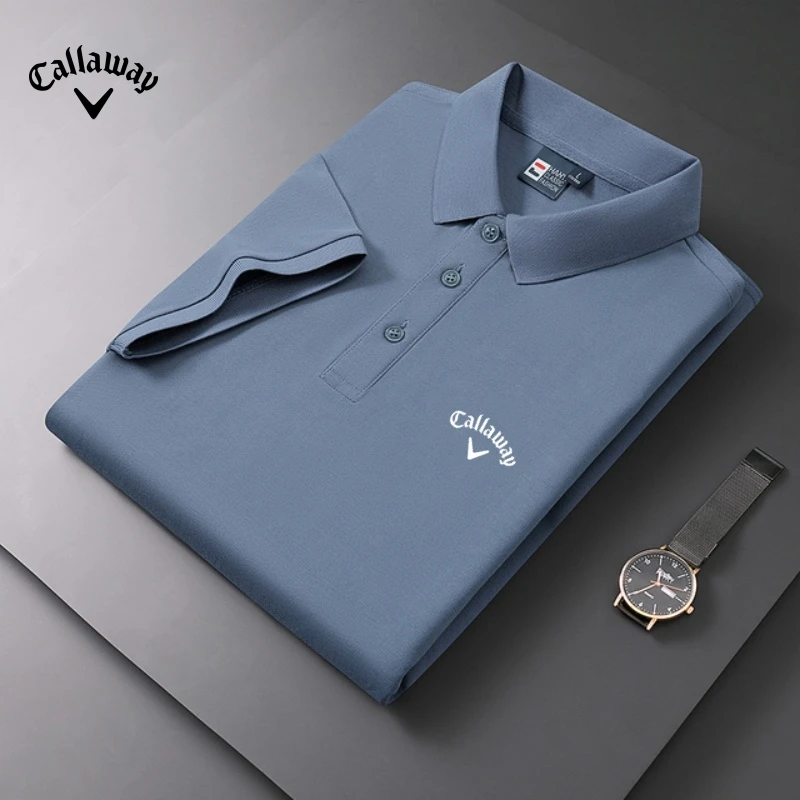 Summer men's high-quality embroidered 100% pure cotton polo shirt, fashionable, business casual, cool and breathable top