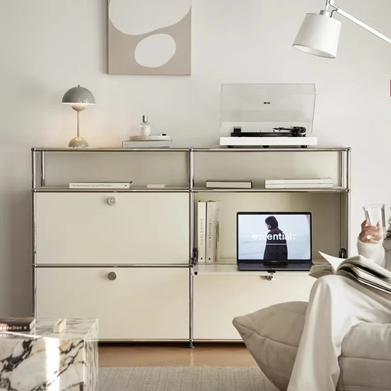 

Medieval Modular Cabinet Stainless Steel Edge Bauhaus ins Living Room Simple