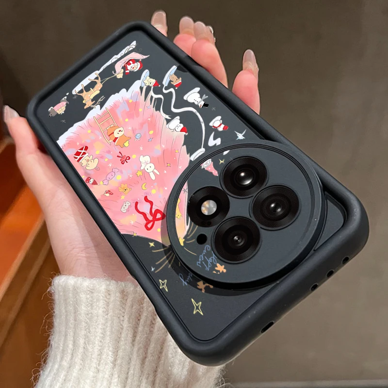 حافظة هاتف ناعمة من البولي يوريثان الحراري لهاتف OnePlus 15 13 13T 12 13R 12R 11R 5G غطاء خلفي مطبوع عليه شجرة عيد الميلاد الوردية لهاتف OnePlus Nord 5 Ace 5 3 2 #2