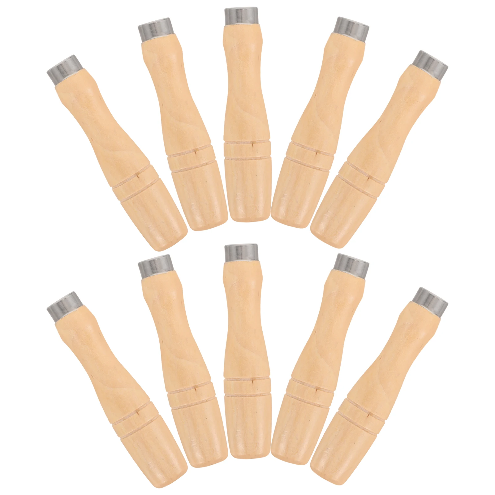 

10pcs Wooden For File 4.8Mm Inner Hole Ergonomic Durable Replacement Tool Craft Diy Handle For Cutting Tool Wooden Handle