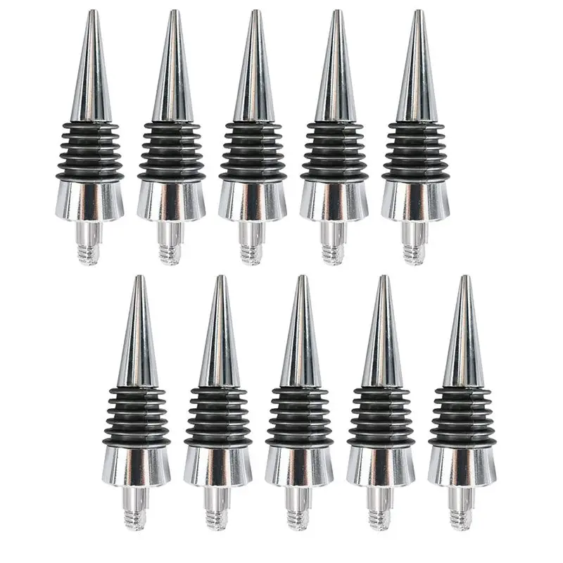 BHBD-10 Pcs Thread Wine Bottles Metal Stoppers Set, Blank Bottles Stopper Gifts For Wedding Wine Party