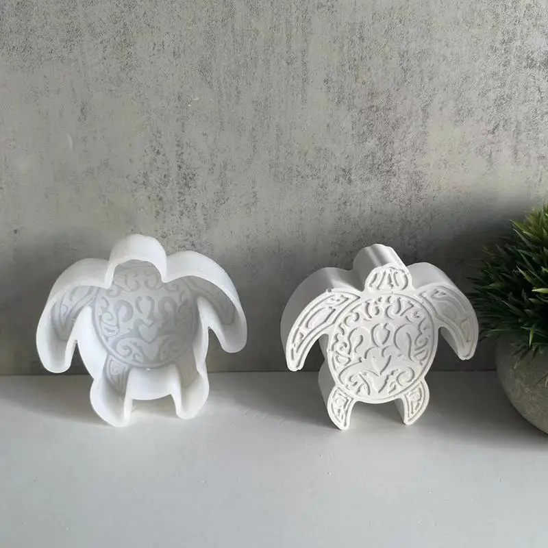 Sea Turtle Silicone Mold Resin Casting Mold Gypsum Ornament Mold Silicone Tortoise Mold For Plaster Casting Chocolate Candle