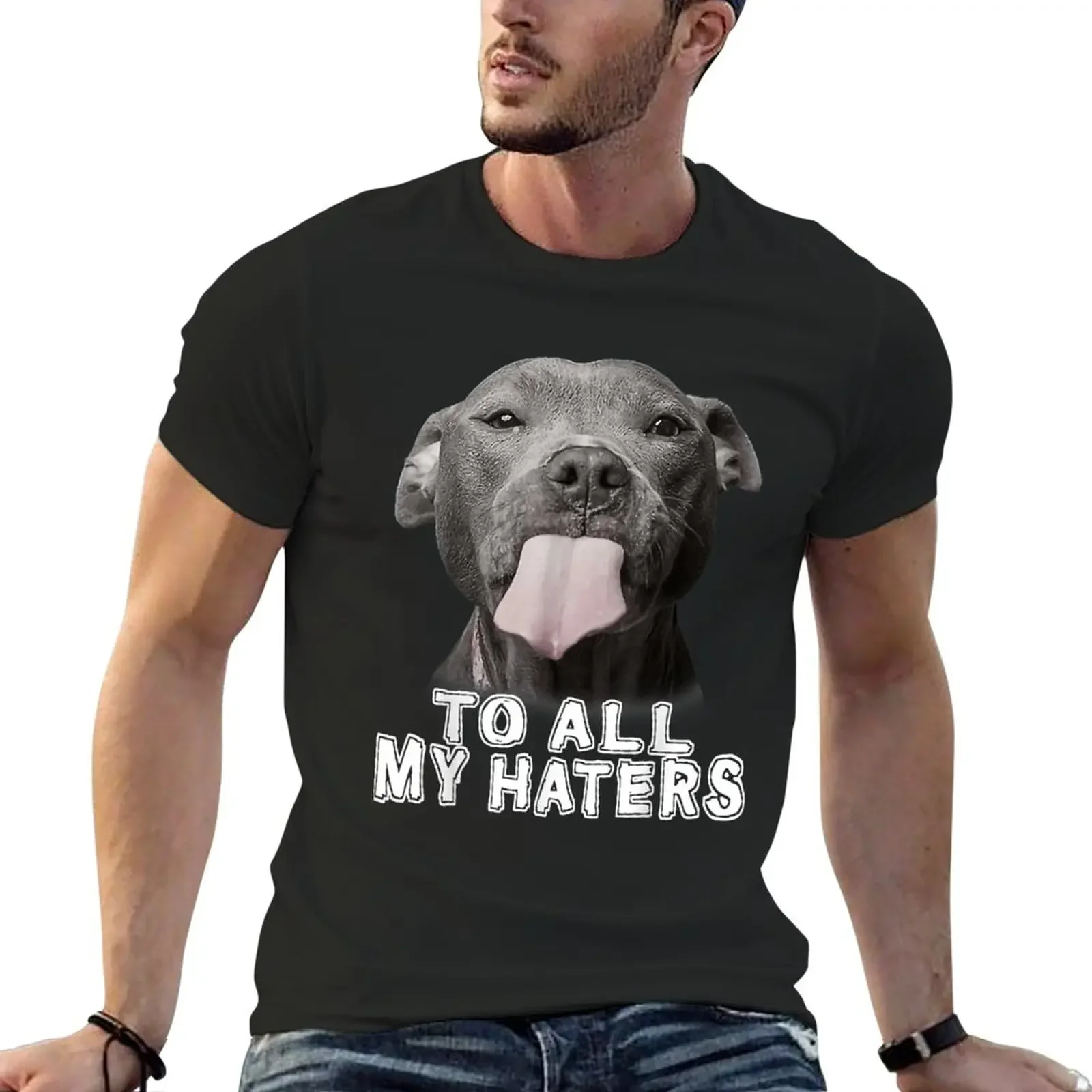 Funny Pitbull To All My Haters Pitbull Dog Lover T-Shirt hippie clothes shirts graphic tees mens plain t shirts