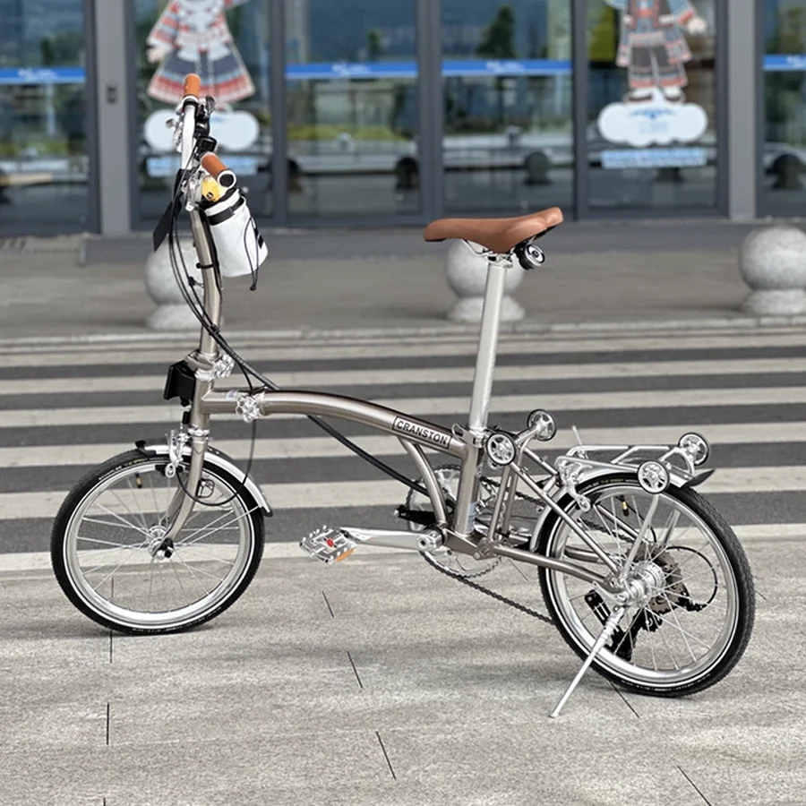 

CRANSTON 9speed 16 Inch Lightweight Folding Bicycle Aluminum alloy M/S Handlebar Schwalbe Tires Outdoor Mountain Bike For Adults