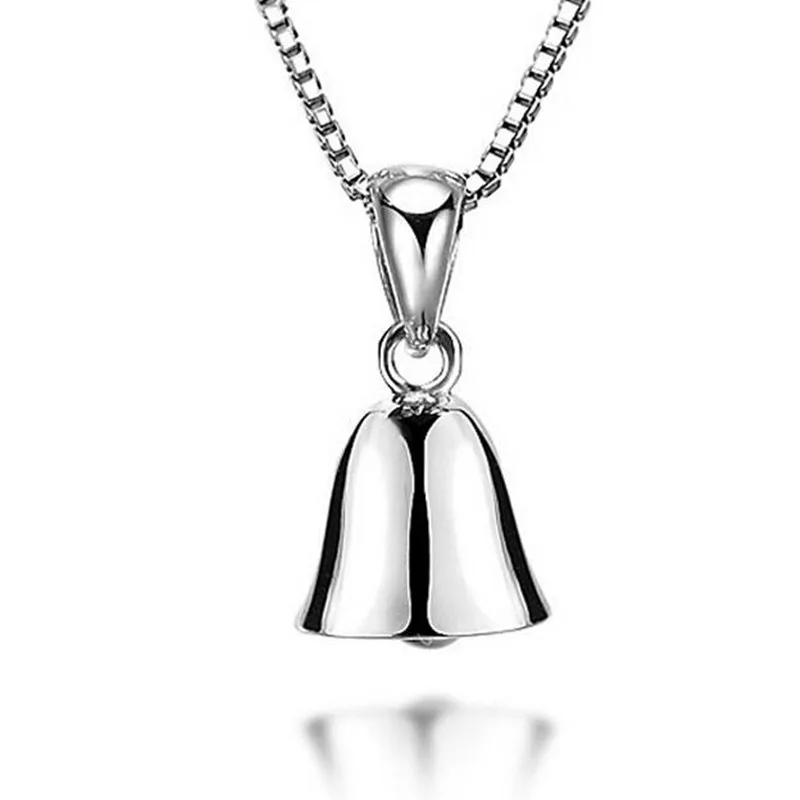 Fashion Simple Popular Sterling 925 Sterling Silver Jewelry Personality Bell Lock Classic Pendant Necklaces XL067