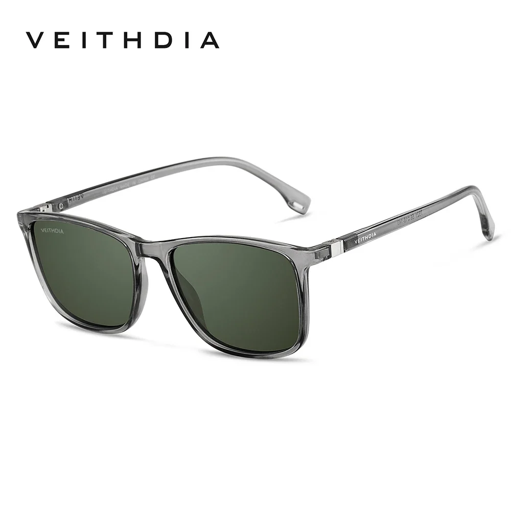 VEITHDIA Gloednieuwe Zonnebril Unisex Retro TR90 Zonnebril Gepolariseerde UV400 Lens Vintage Brillen Zonnebril Voor Mannen/Vrouwen 7521