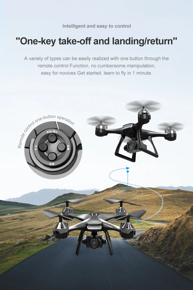 Single Shot Drone 4K Hd Luchtfotografie Nova Wifi Opvouwbare Hoogte 4K Vaste Camera Gps Quadcopter