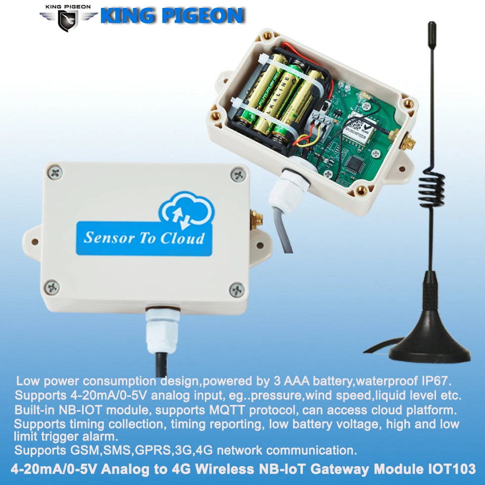 BLiiot 500pic RS485 a MQTT 4G trasmissione Wireless acquisizione dati supporto temperatura e umidità Digital Modbus RTU 500pic