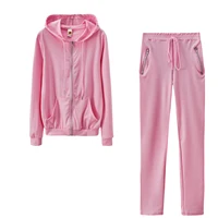 Autumn and Winter European and American Fashionable Sports and Leisure Solid Color Suits Personalized Zipper Pocket Two-piece Se - Image 5