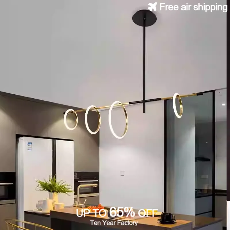 

Art Deco Minimalist Style LED Dimmable Ceiling Hanging Chandelier Lighting Suspension Luminaire For Dining Room Entryway