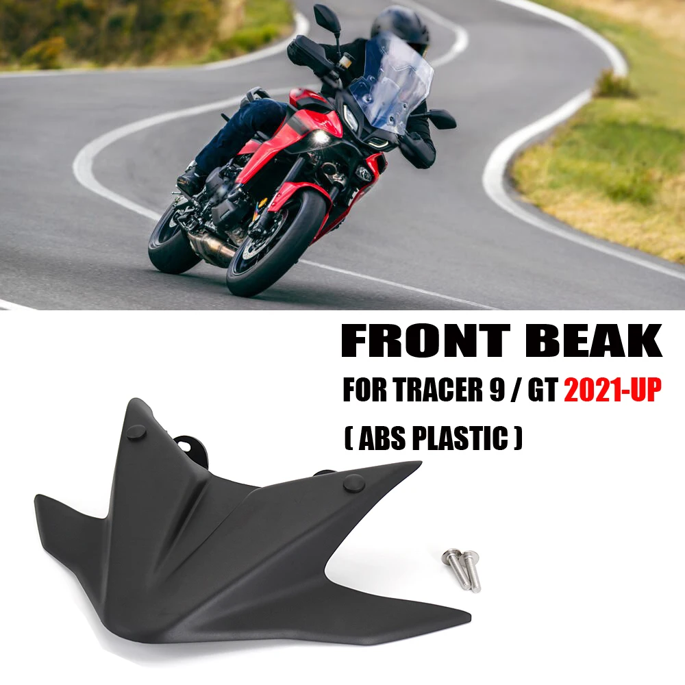 New Black Front Wheel Fender For YAMAHA Tracer 900 GT TRACER 9 Tracer9 Tracer900 Beak Nose Cone Extension Cover 2021 2022 2023