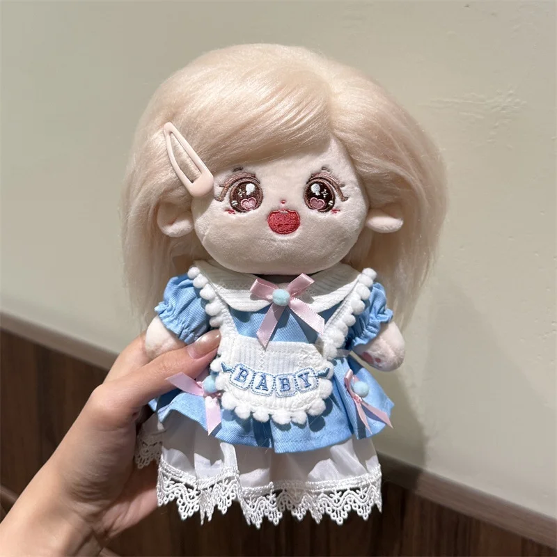 ชุดตุ๊กตาผ้าฝ้ายขนาดเล็ก ดีไซน์น่ารัก สไตล์แคมปัส ชุดอุปกรณ์เสริมสำหรับตุ๊กตาขนาด 20 ซม. เสื้อผ้าน่ารักสำหรับตุ๊กตาตัวเล็ก