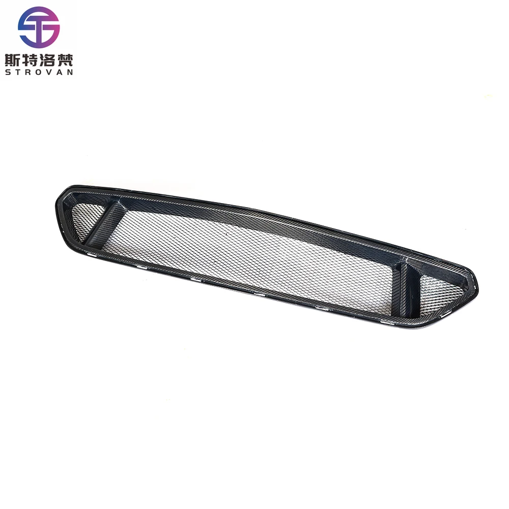 

STLF Carbon Fiber Car Front Bumper Honey Mesh Grille Honeycomb Grills for Fords Mustangs 2015 2016 2017 Car Styling