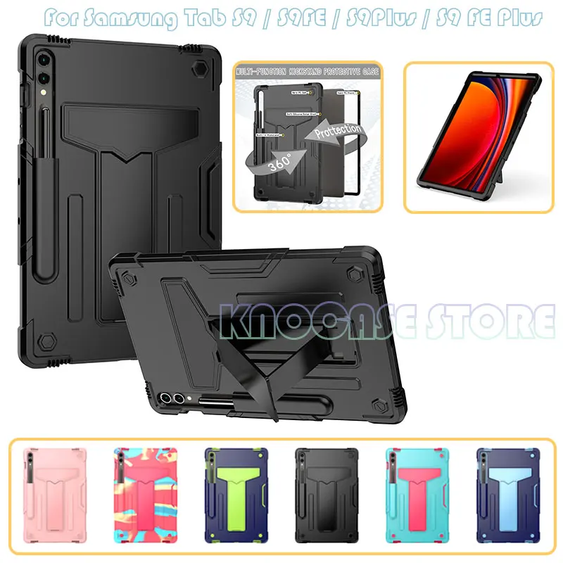 

For Samsung Tab S9 X710 S9+ S9 Plus S9 FE S9 FE Plus 12.4inch 3in1 Full Body Heavy Duty Rugged Shockproof Protective Rugged Case