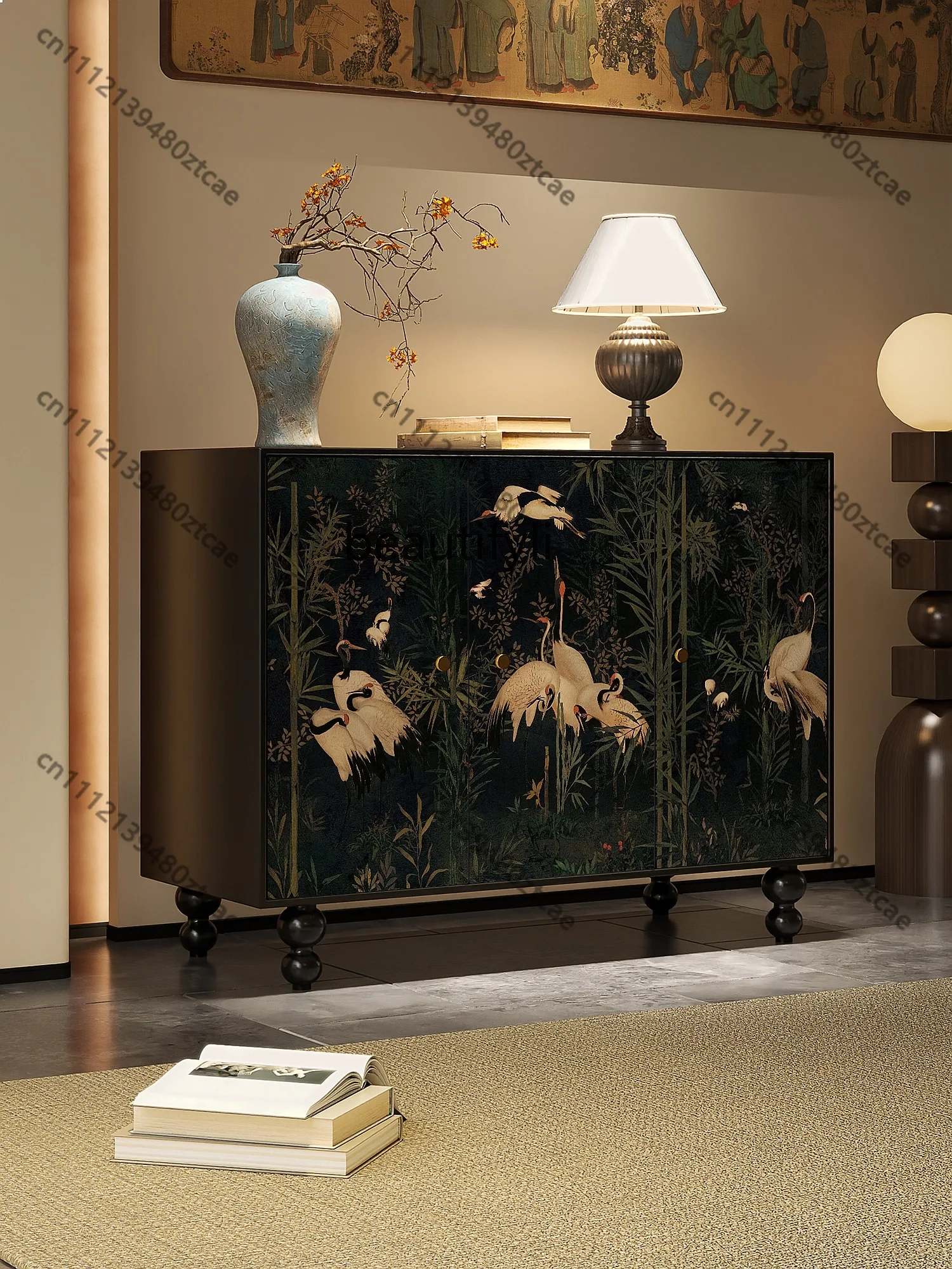 Retro Hallway Sideboard Living Room Aisle Storage Cabinet