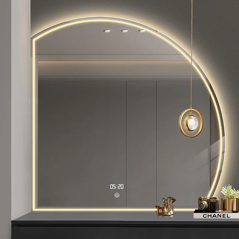 Led Bathroom Mirror Anti Fog Bright Wall Mounted Bathroom Mirror Smart Make Up Espelhos De Banho Vanity Accessories EB5BM