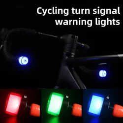 2024 New Waterproof Charging Bicycle Light Plug Light LED Cycling Turn Signal Warning Light Mountain Handlebar Blockage Light