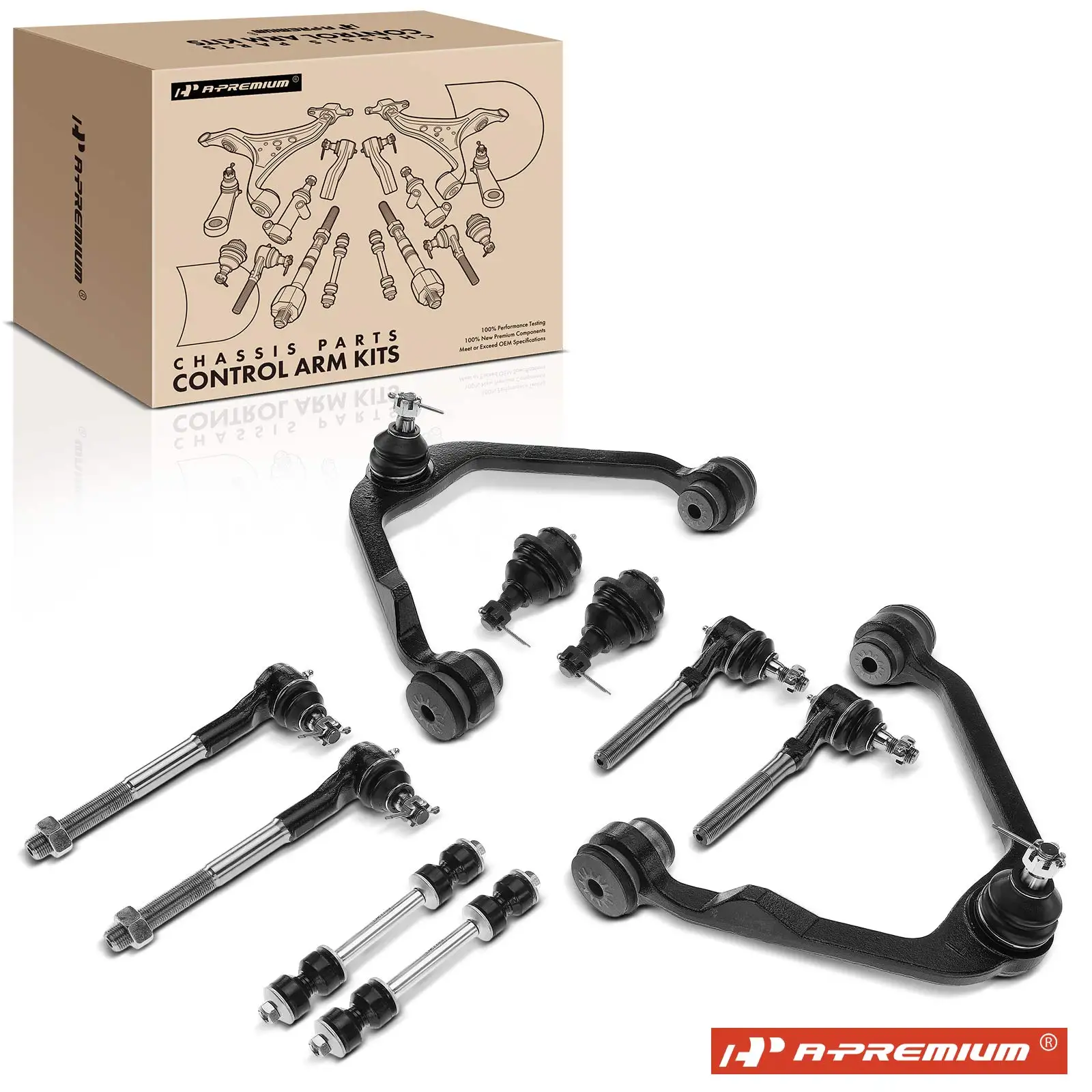 A-Premium 10x Front Control Arm Ball Joint Sway Bar Tie Rod Kit for Ford F-150 1997-2003 F-250 1997-1999 F-150 Heritage 2004