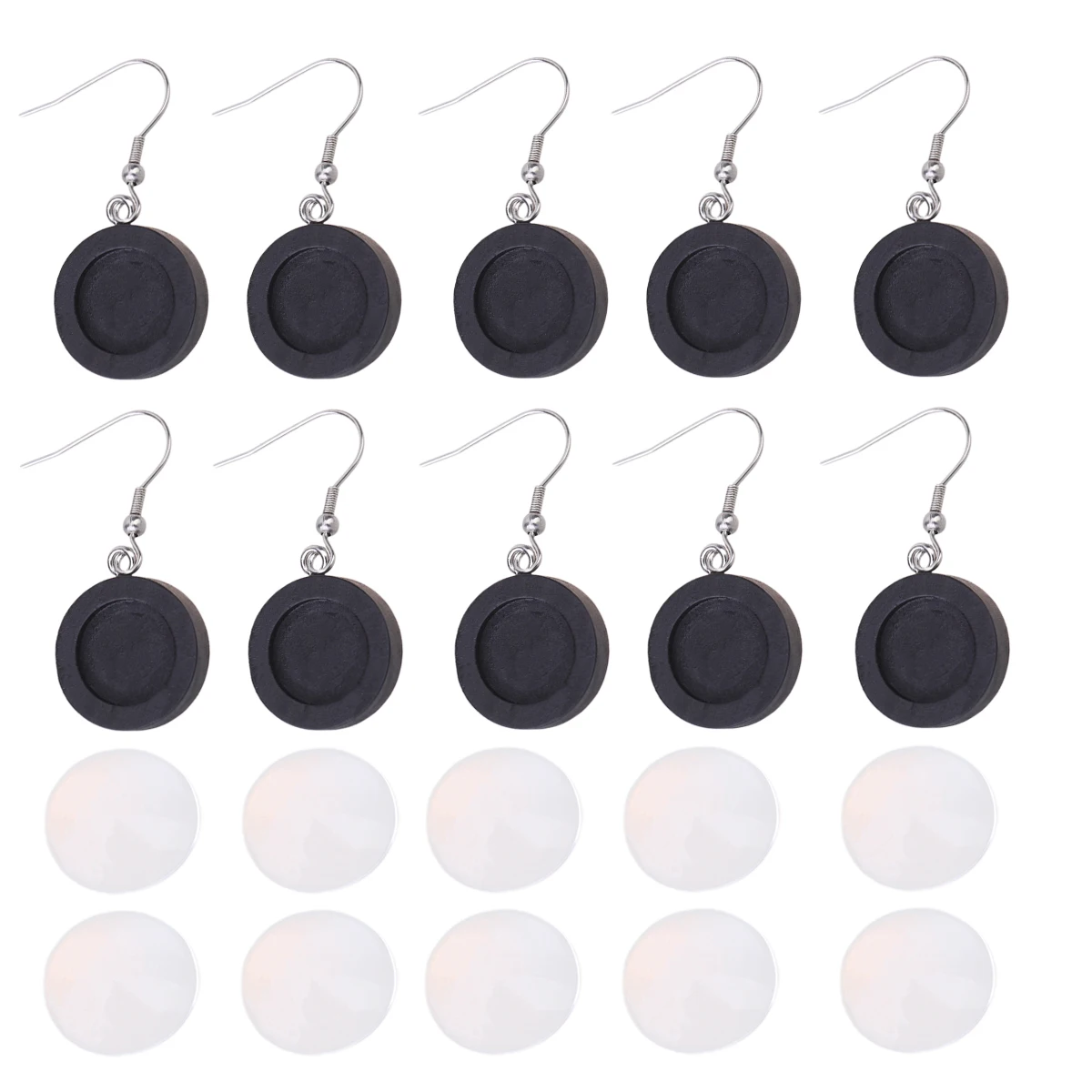 

10 Pcs Accessories Wood Blanks Round Cabochon Settings Wood Earrings Blanks Trays Earrings Bezel Jewelry Making Gifts