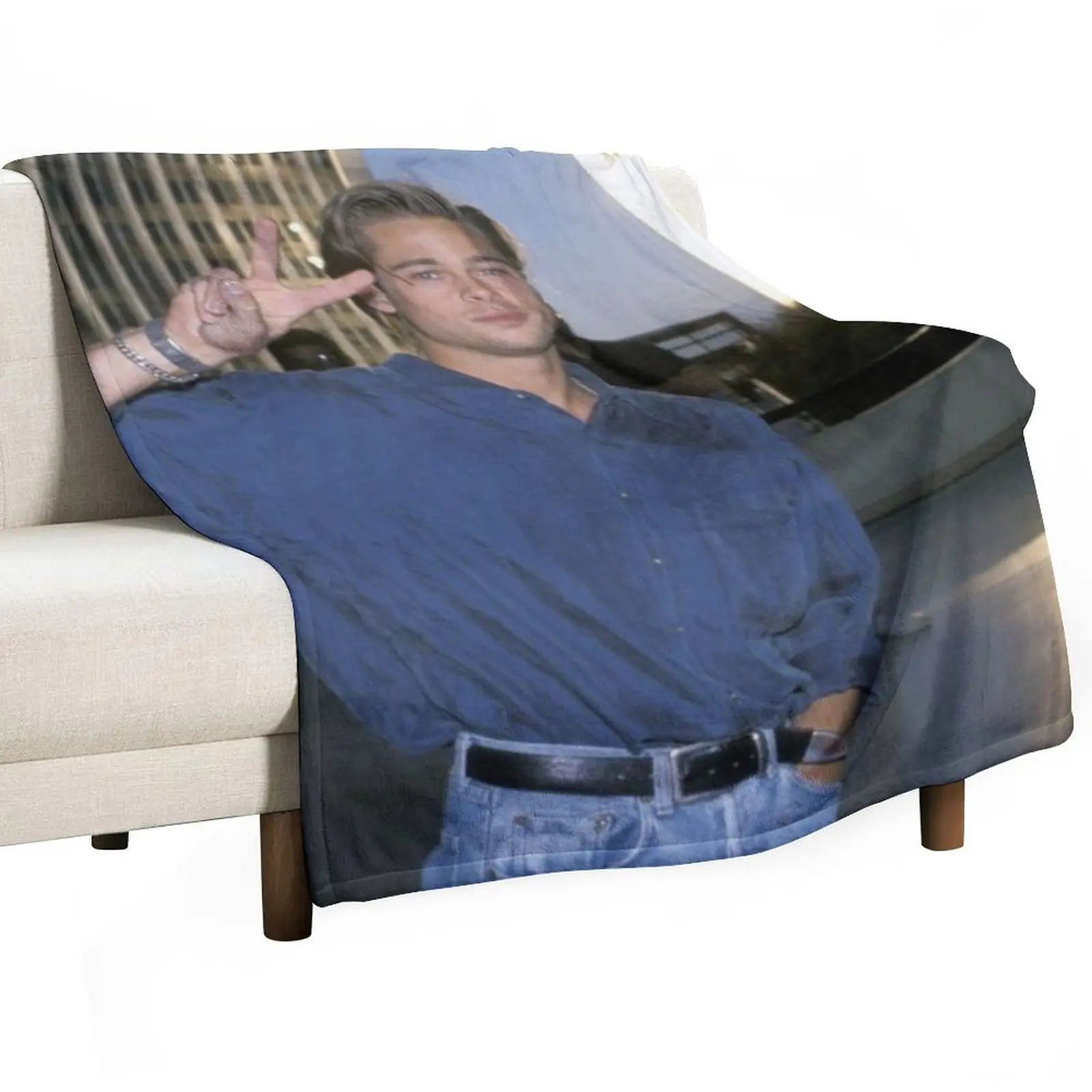 

brad pitt 90s Throw Blanket Fashion Sofas warm for winter Blankets