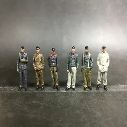 1/72 Scaleresin Figure Model Toys 6 officers crew Micro scene layout Unassembled and Unpainted diorama toy