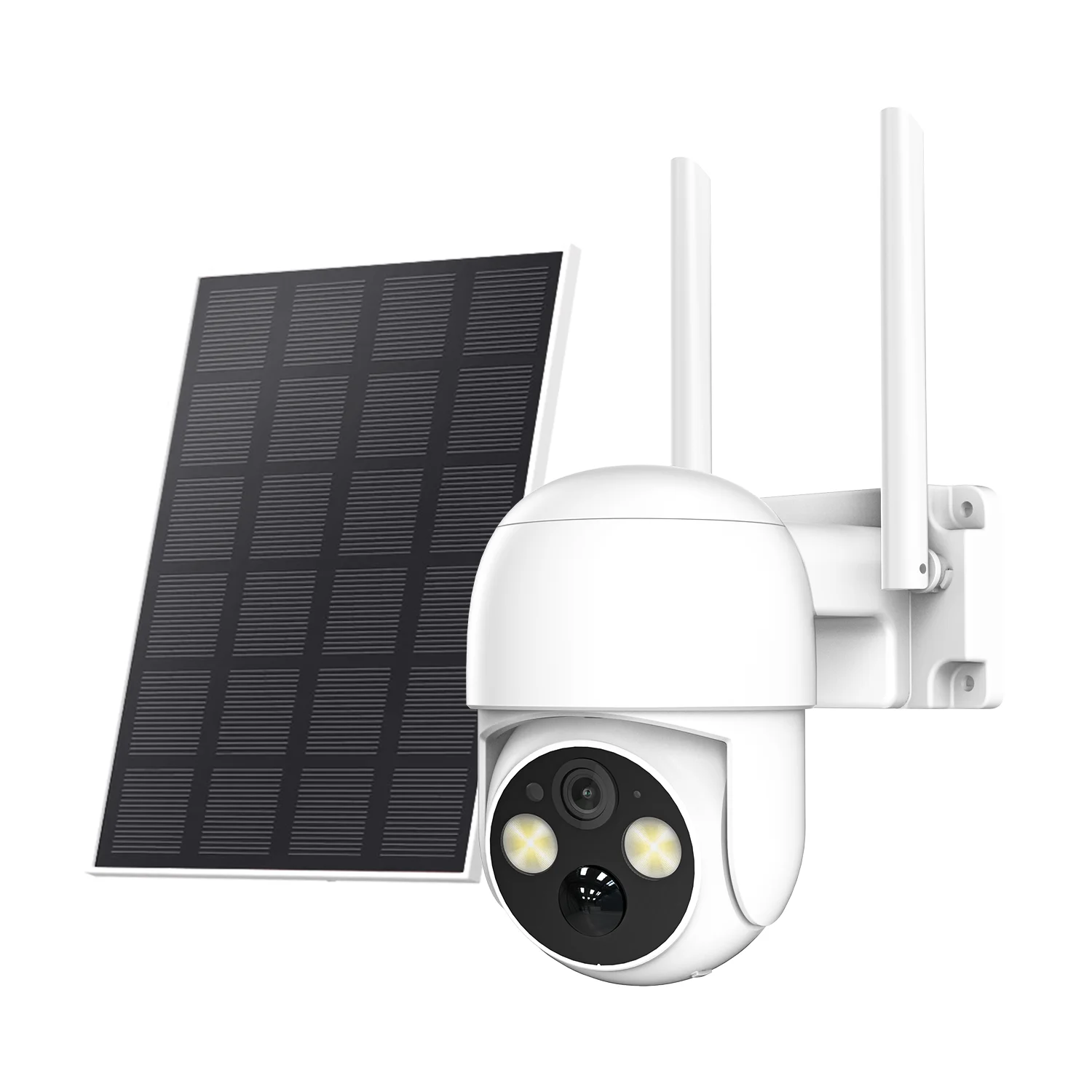 Wireless WiFi Solar Security Camera, IP65 Weatherproof, 2.4G WiFi, 128G TF Card Support, Two-Way Talk, -10℃~55℃ Wide Temp Range