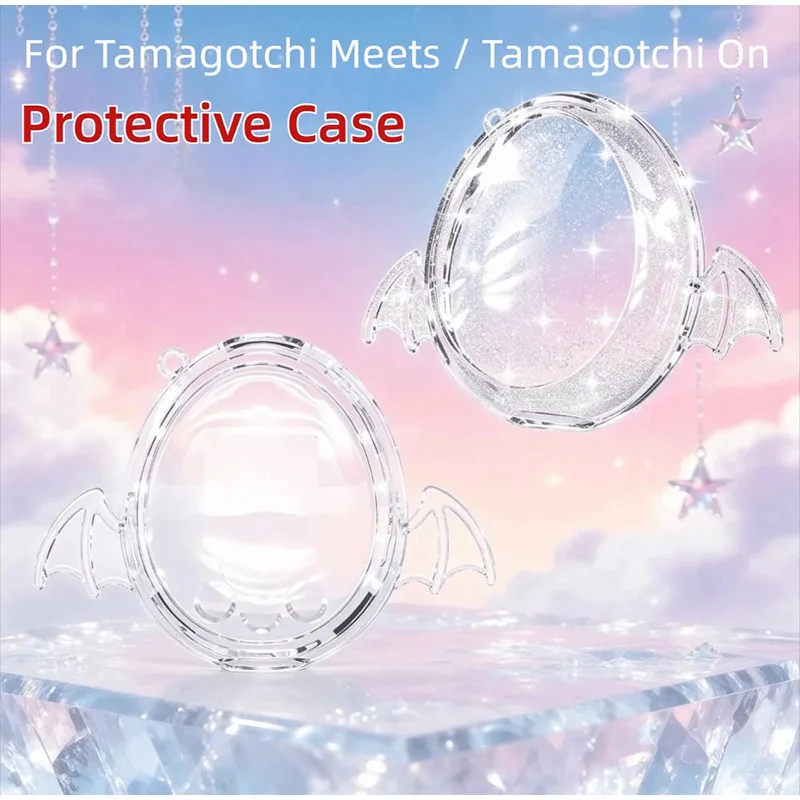 Clear PC Hard Protective Case for Tamagotchi Angel Devil Wing AntiYellow Shockproof Shell Full Edge Replacement Protection Cover