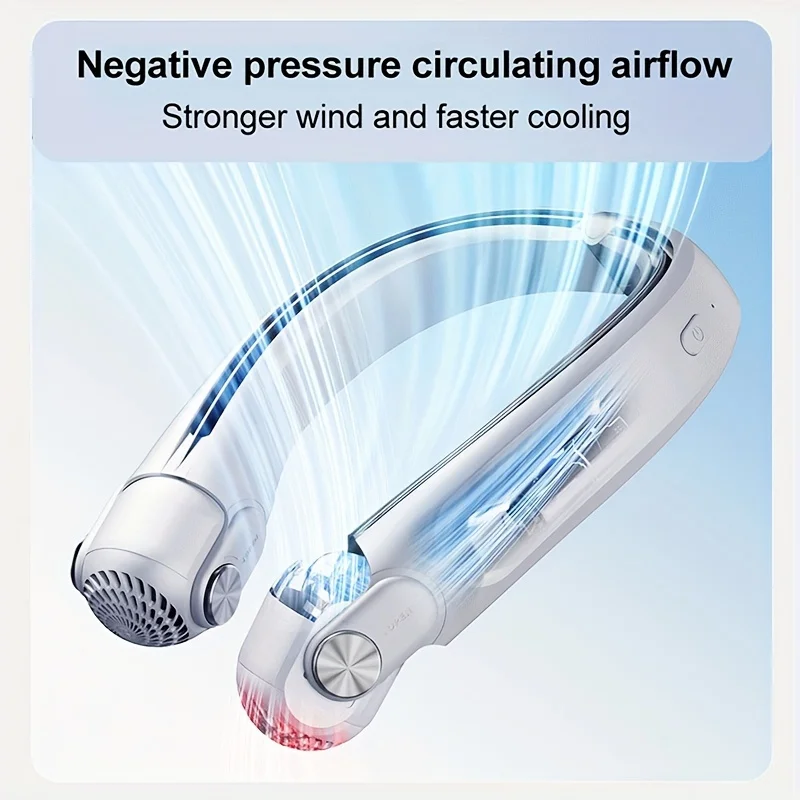 2026 New Upgrade Portable Neck Mounted Fan, USB Charging, Bladeless Hanging Neck Portable Fan With Adjustable Turbo Fan