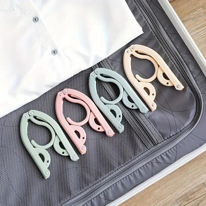 ABS Folding Clothes Hanger Ultra Light Travel Portable Clothes Hanger anti Slip Load-Bearing Strong Home and Outdoor Essential